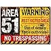 Area 51 No Trespassing Military Sign 16 x 12 Steel Vintage Game Room