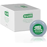 Gum Pro-Weave Woven Dental Floss, Mint Waxed, #1815, (Pack of 144) | Shred-resistant, Slides easily between tight teeth, Cleans below gum line, 4-yard Floss Tub, Professional Samples