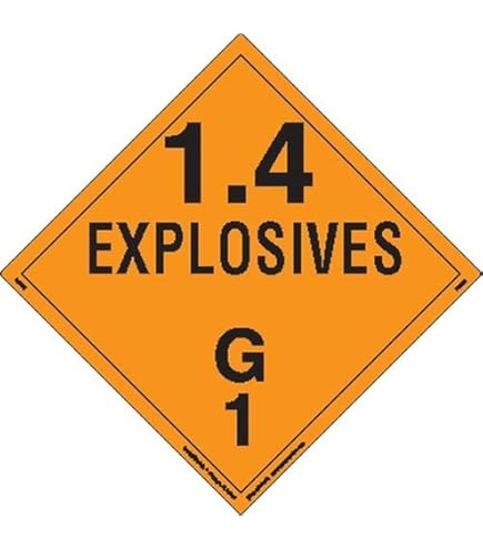 Amazon.com: Division 1.3G Explosives Placard, Worded 25-pk