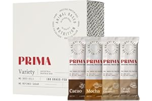 PRIMA ANCESTRAL PROTEIN BAR Grass Fed Protein Bars, 7 Pack – Animal-Based Protein Bar with Beef Tallow, Raw Honey, Seed Oil Free, Low Carb, Gluten-Free – Healthy, Energy Snacks for Clean Lifestyle (7 Pack, Variety Pack)