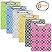 Emraw Paperboard Clipboard Colorful Polka Dot Patterned Large Standard Size Paperboard Assorted Bright Colored Hardboard Set Low Profile Clip - 6 Pack Wall Mount Clip Boards