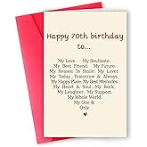 MQMRYeto Funny 70th Birthday Card For Grandad Grandma, Romantic 70 Year Old Card For Husband Wife, Love Anniversary Card For Dad Mom, 70th Birthday Gifts Idea For Men