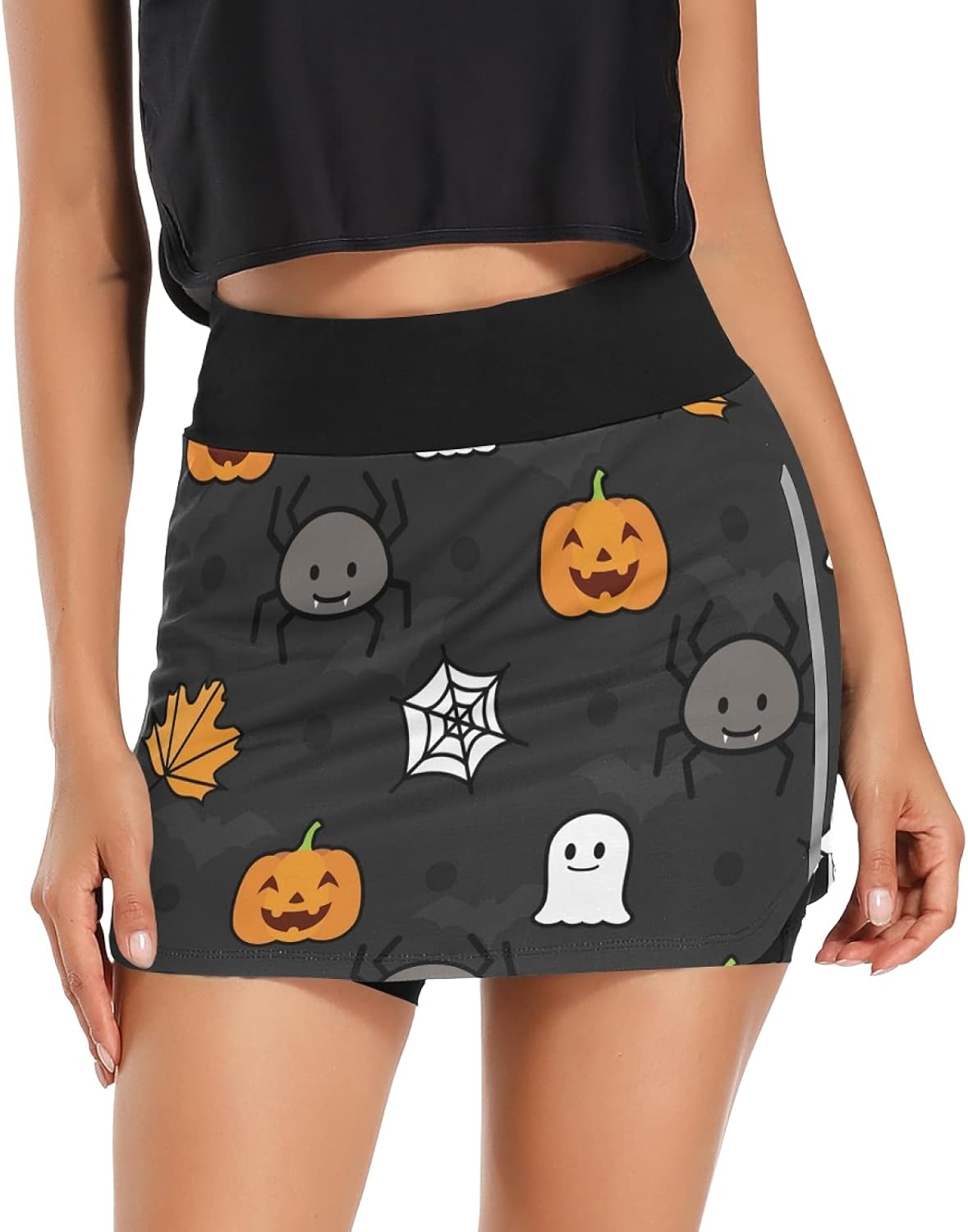 Amazon.com: Athletic Skorts Women Pumkin Halloween Sports Skirts with Shorts for Fitness: Clothing