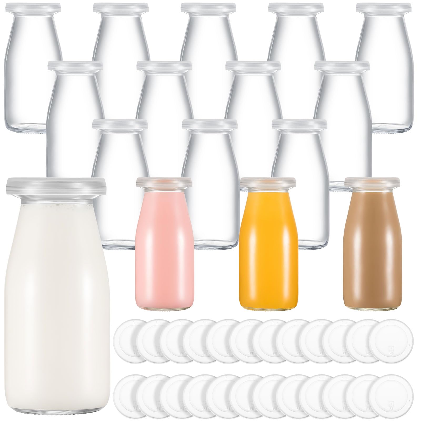 Photo 1 of Zubebe 12 Pack 3 oz Mini Glass Jars with 24 Lids - Versatile Small Jars for Wedding Favors, Crafts, Spices, DIY Candles, and Travel Toiletries