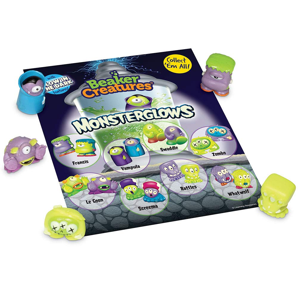 Learning Resources Beaker Creatures Monsterglow - 5-Pack, Ages 5+ Science Exploration, Slime for Kids, STEM Toys, Homeschool and Classroom Supplies