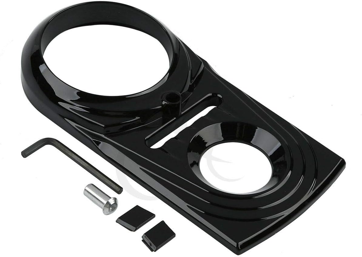 Black Dash Panel Insert Cover Trim For Harley Softail Fatboy FLS FXS Dyna 93-15