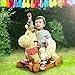 Labebe Baby Wooden Rocking Horse Yellow Giraffe 2-in-1 Toddler Ride-on Toys for 6 months to 3 years Old Kids Creative Birthday Gift