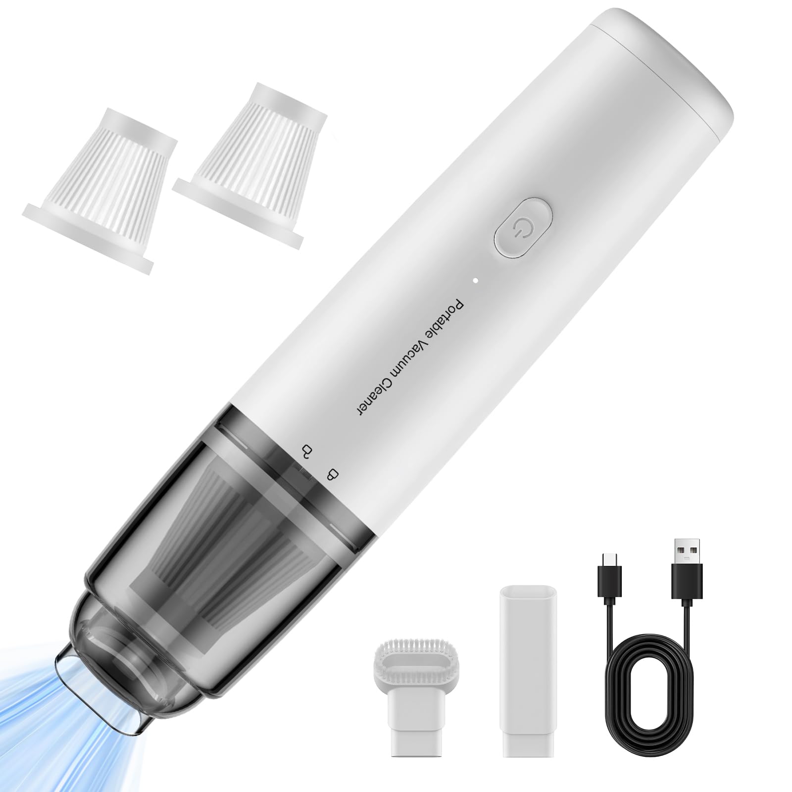 LYFUHUI Car Handheld Vacuum Cordless 13000 PA Suction Power, Portable Mini Vacuum Cleaner for Car Home Office and Pet Hair, Black