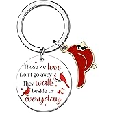 Celaqiu Cardinal Keychain Memorial Gifts for Loss Loved Ones Best Bereavement Gifts Condolence Keychain for Funerals Anniversaries Red Cardinal Bird Sympathy Gift for Friends Relatives