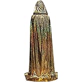 Full Length Halloween Christmas Hooded Cape Mardi Gras Cape Adult Cosplay Party Costume Cloak