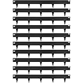 Worth Garden 10-Pack (34Ft Total) Galvanized Steel Landscape Lawn Edging - 6 in. H Bendable Metal Strips - Hammer-in 18-Gauge Flexible Black Edging Border - Yard Pathway Divider - Buckle Connection