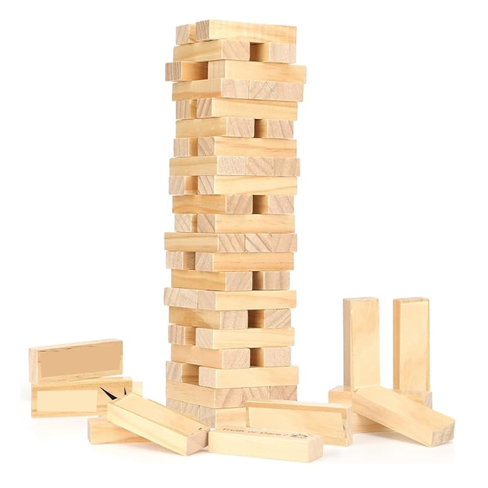 ZEEYUAN Valentines Gifts for Him Her Couples Games for Adults 48pcs Wooden Stacking Tower