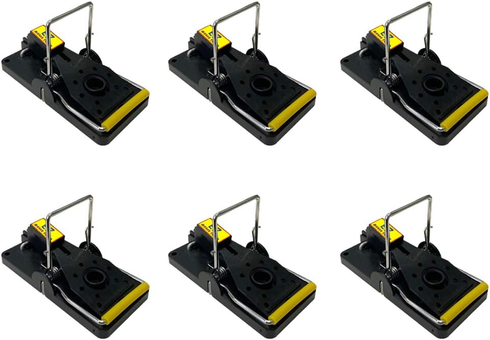 EZ Mouse Trap-6 Pack-Mouse Traps- Mice traps -Trap that works-Quick Kill That Works-Best for Small Mice, Mouse - Reusable Instantly Quick Response Easy Effective - Pest Control -ABS and Steel Material