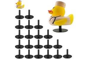 ROMASO 20Pcs Duck Holder for Jeep Dash,Rubber Ducks Plugs for Jeep Wrangler,Dashboard Plastic Duck Mounts,Black (Excluding Rubber Ducks)