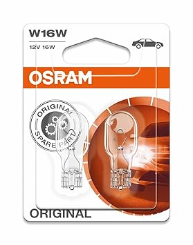 Osram ORIGINAL Blinklichtlampe W16W, 921-02B, 12V, Doppelblister