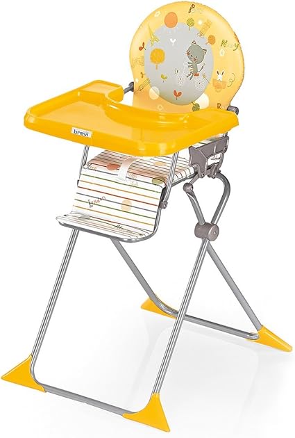 Brevi Chaise Haute Bebe Extra Pliante Junior Voyage Jaune Amazon Fr Bebes Puericulture