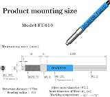 BOJKEON FU610 Diffuse Reflective Fiber Optic Sensor M6 Probe 1m Line view 2