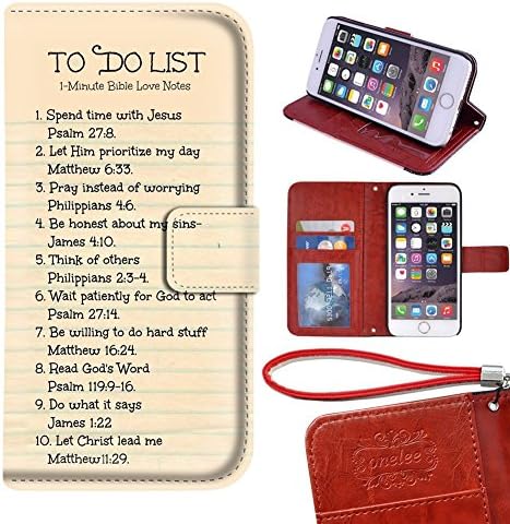 Customized PU Leather Durable Bible Verses Christian Quotes iPhone 6/6s 4.7 Wallet Case