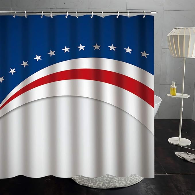Flag Shower Curtain Exquisite Craft Pattern Printing