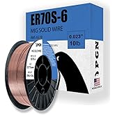 PGN ER70S-6 .023" Solid MIG Welding Wire - 10lb Spool | Low-Spatter Solid Wire for Single-Pass and Multi-Pass Welding