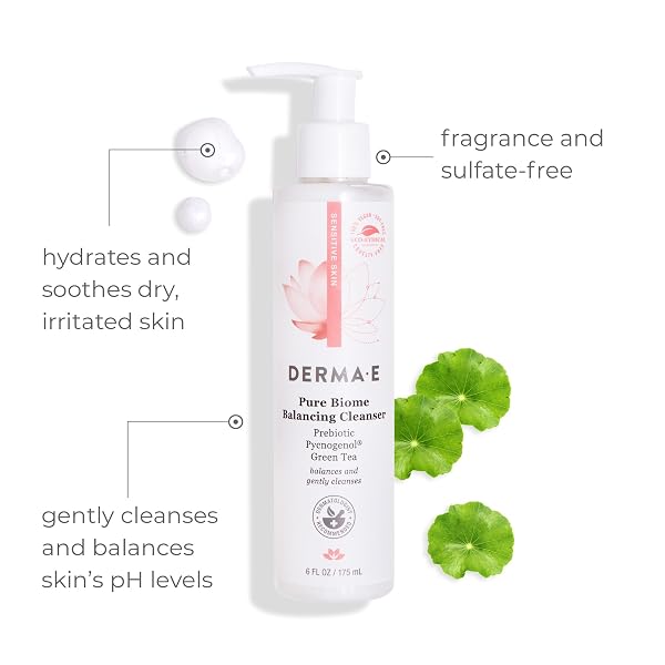 DERMA E PURE BIOME BALANCING CLEANSER, 6 FZ