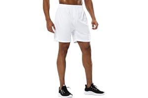MIER Men's Quick-Dry Athletic/Soccer/Basketball Shorts Without Pockets No Liner Running Workout Training Active Shorts
