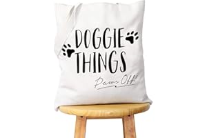 WCGXKO Dog Lover Gift Doggie Things Paws Off Cute Doggie Things Tote Bag Dog Toys Tote Bag (Doggie Things2)