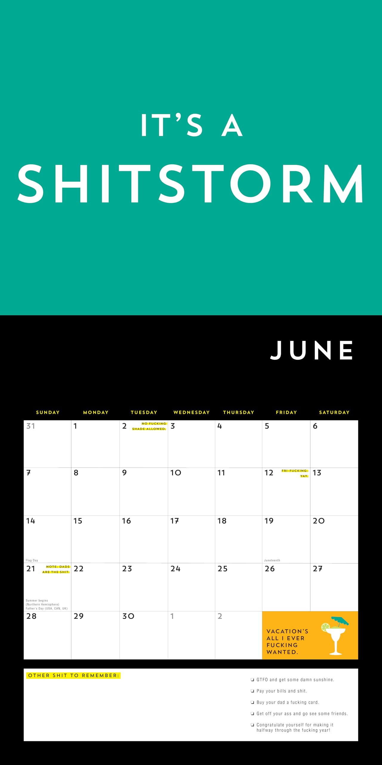 A F*cking 2026 Wall Calendar: Get Your Sh*t Together This Year (Funny Monthly Calendar with Stickers, White Elephant Gag Gift for Adults) (Calendars & Gifts to Swear By)