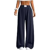 SOLY HUX Girl's Wide Leg Sweatpants Loose Baggy Pants with Pockets | Elastic Waisted, Cute, Casual Trousers, Athletic Pants, Preppy