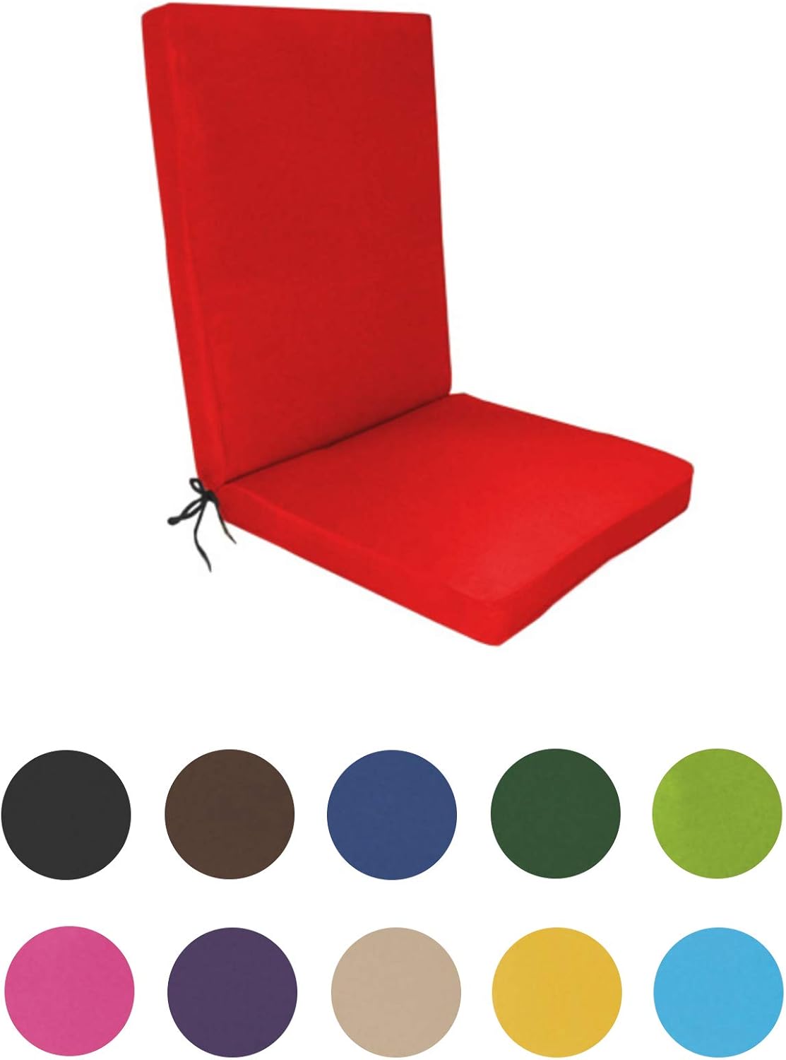 Gardenista® Garden High back Dining Chair Water Resistant Cushion Pad (Red) Amazon.co.uk
