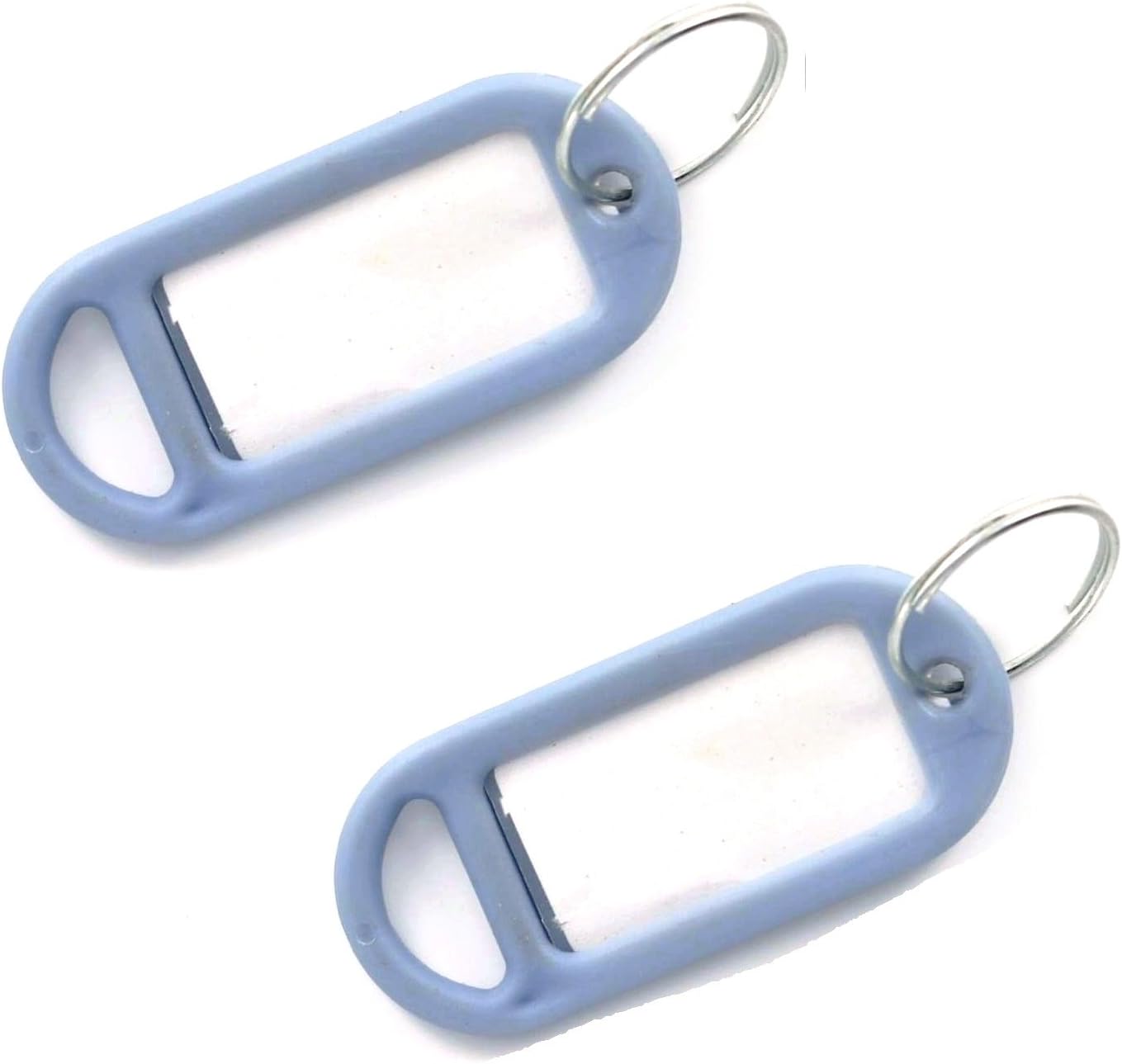 Merriway BH02568 (20 Pcs) Grey Key Ring Luggage Tags with Labels - Pack of 20 Pieces