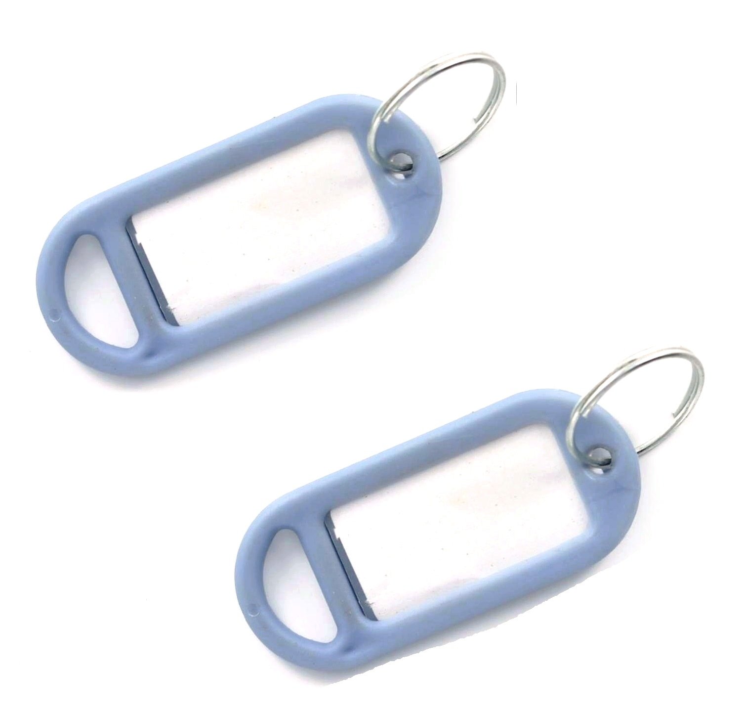Merriway BH02568 (20 Pcs) Grey Key Ring Luggage Tags with Labels - Pack of 20 Pieces — image 1