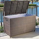 Best Selling Home Decor Furniture Anistan 54 in. 150-Gallon Wicker Deck Box