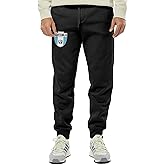 Guatemala Crest - Guatemalan Futbol National Soccer Cup Unisex Drawstring Fleece Jogger Pants (Large, Black)