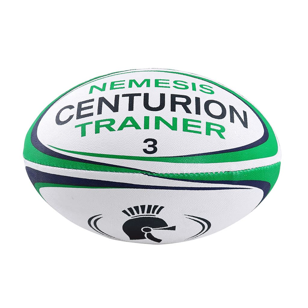 CENTURION Nemesis Trainer Rugby Ball, Green, Size 3