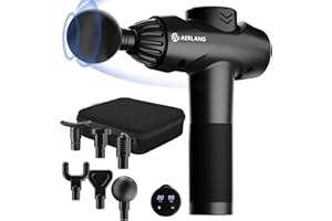 AERLANG Massage Gun,Mothers day gifts ideas Percussion Massage Gun, Muscle Handheld Deep Tissue Massager (Black)-– Six Differ