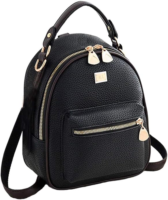 zhongningyifeng Women Mini Backpack Purse Waterproof PU Leather