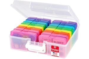 IRIS USA 10 cm x 15 cm Extra Large Photo Storage Craft Keeper, Main Container with 16 Organization Cases For Pictures Crafts 
