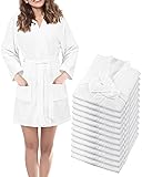Panitay 12 Pcs Women's Short Waffle Robes Bulk Spa