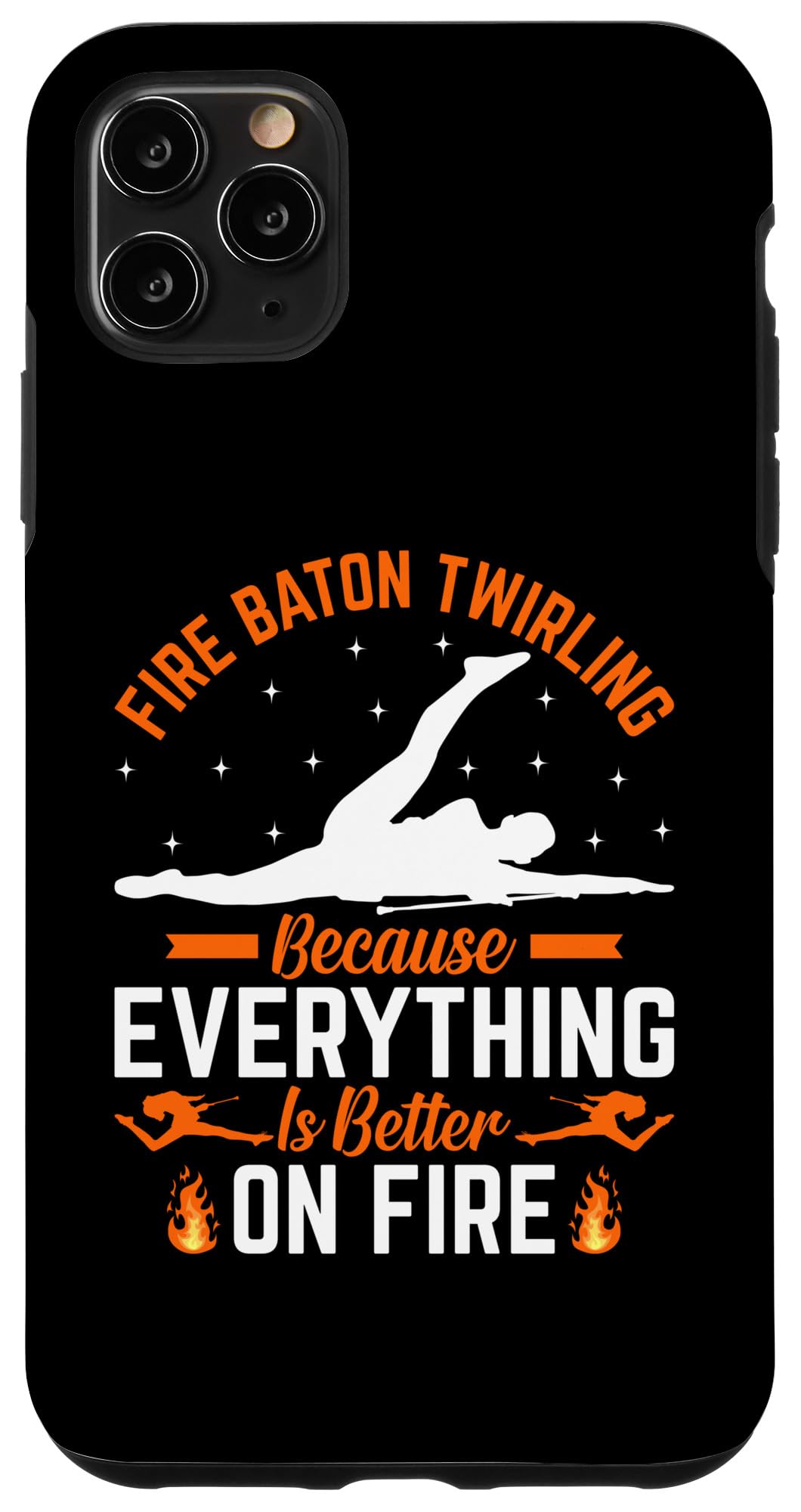 iPhone 11 Pro Max Fire Baton Twirling Accessories Majorette Baton Twirler Case