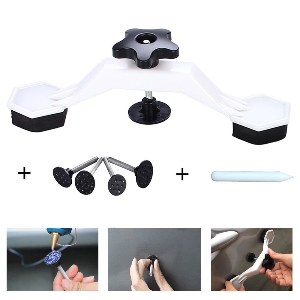 Ohmotor Pops a Dent Kits Bridge Glue Puller Paintless Dent Repair Tools Kits with 5pcs PDR Glue Tabs