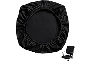 Office Chair Seat Cover Waterproof PU Leather Stretch Desk Chair Cover Easy Care Reusable Seat Slipcovers Desk