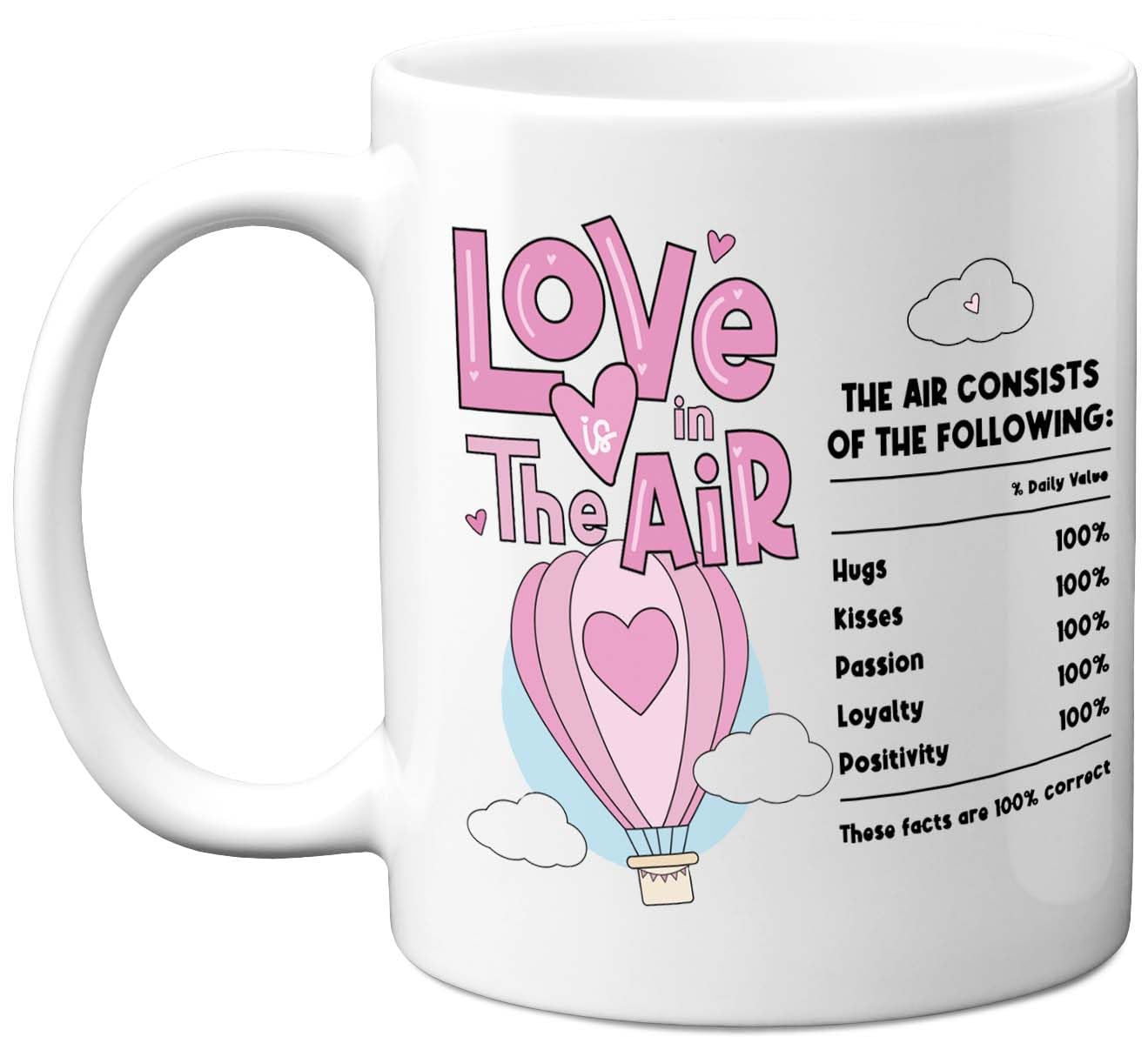 Stuff4 Valentines Mug Gift for Men Women - Love is in The Air - Happy Wedding Anniversary Valentine's Day Mugs for Girlfriend Boyfriend Wife Husband, 11oz Ceramic Coffee Cup
