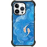 CASETiFY Ultra Impact iPhone 14 Pro Case [5X Military Grade Drop Tested / 11.5ft Drop Protection] - Two Little Koi - Glossy Black