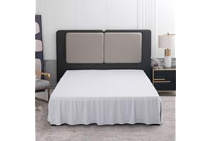 TSUTOMI Cache-sommier à volants pour lit simple avec coins séparés, jupe de lit à volants de 35,6 cm avec plateforme, style f