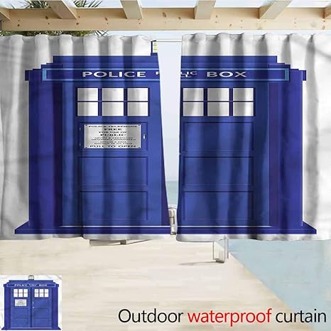 Amazon Com Marymunger Indoor Outdoor Top Curtain Police Blue