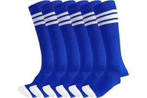 3 Pairs of juDanzy Knee High Boys or Girls Stripe Tube Socks for Soccer, Basketball, Uniform and Everyday Wear