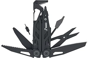 DAKOYU Reborn™ Multi-Tool with 15+ Functions, Survival/Camping Tool with Pliers, Wire Cutters, Saw, File, Scissors, Whistle, 