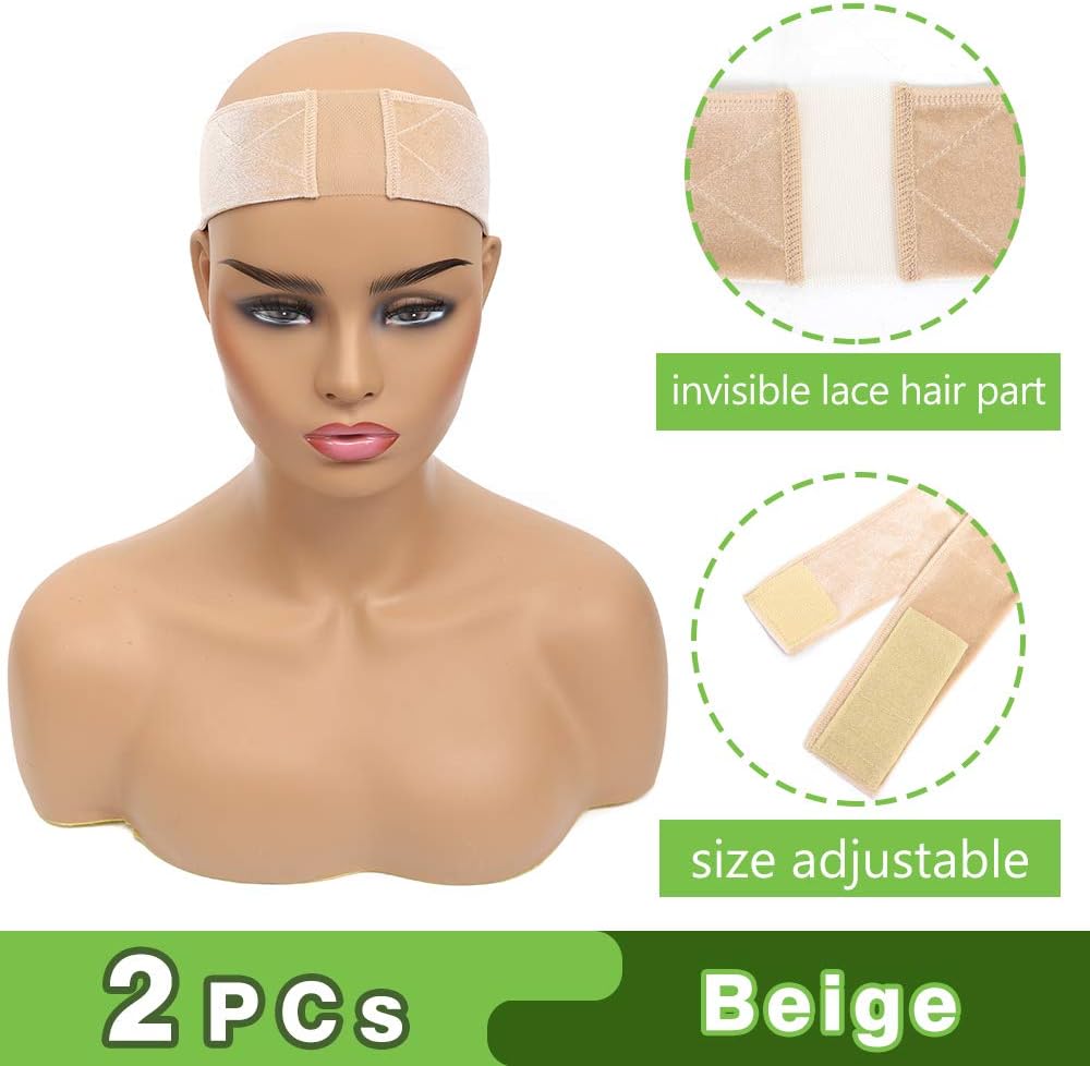 Alibling Lace Wig Grip Headbands For Women Velvet Comfort Flexible Wig Band Tape for Lace Wigs and Wig Band Frontal Adjustable Comfort Elastic Non Slip
