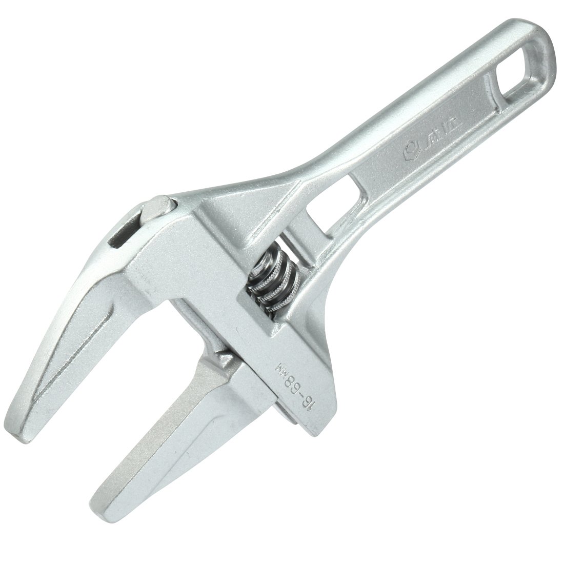 Sourcingmap 16-68mm Adjustable Short Shank Large Opening Aluminum Alloy Spanner Wrench